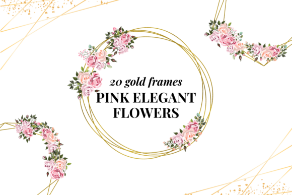 20 Decorative Frames, Watercolor Floral: Strategic Assets for Visual Communication