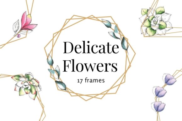 Delicate Flowers Watercolor Floral Frame Design Guide