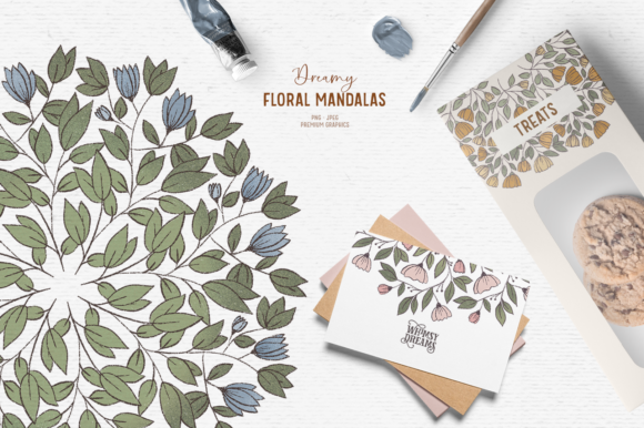 Elevating Design with Premium Hand Drawn Floral Clipart Mandala Assets