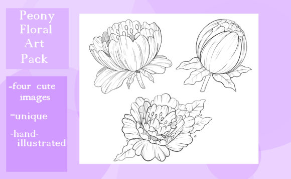 Floral Peony Art Pack: Premium Design Assets