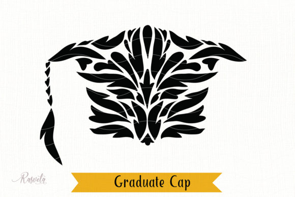 Graduate Hat in a Floral Ornament: Evaluating Design Versatility and File Compatibility for Senior Celebrations
