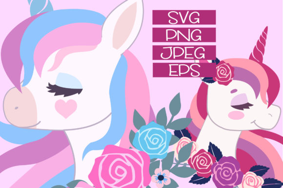Happy Floral Unicorn Designs: Crafting Whimsical Projects with Versatile Digital Assets