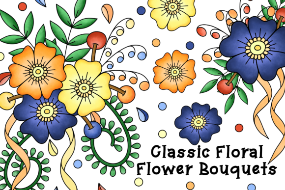 Integrating Classic Floral Flower Bouquets Clipart into Professional Design Workflows