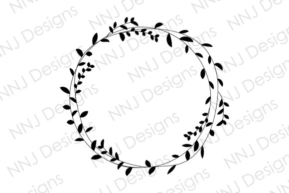 Laurel Wreath Floral Leaves Round Circle: Strategic Design Asset for Professional Branding
