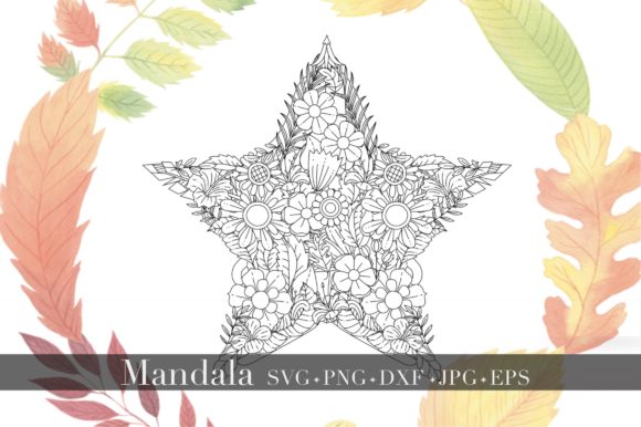 Mandala Floral Star Bouquet: Creative Uses & Files