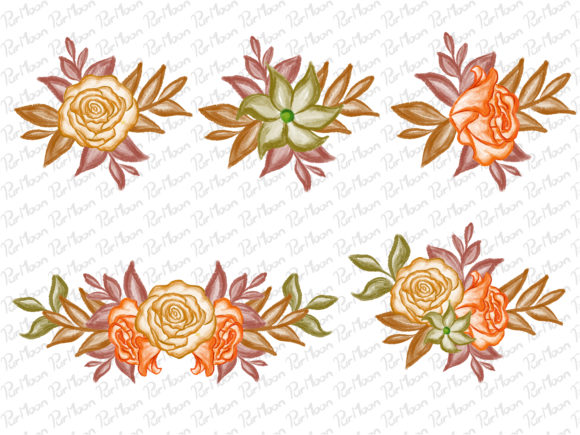Watercolor Autumn Floral: Versatile Design Assets