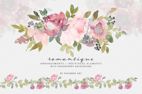 Watercolor Blush and Burgundy Floral Set Guide