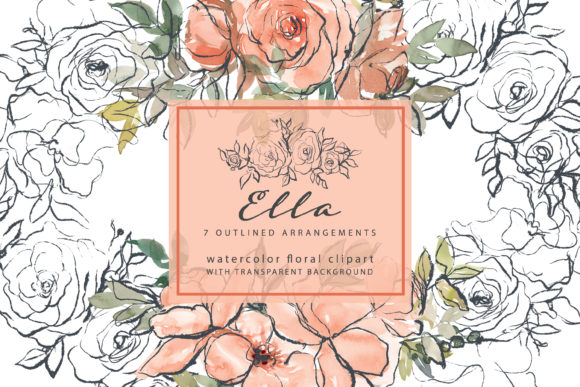 Watercolor Peach Outlined Floral Clipart: A Practical Guide for Designers